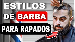 ESTILOS DE BARBA para hombres con ENTRADAS CALVOS O RAPADOS  estilos de barba en tendencia [upl. by Aihsenrad700]