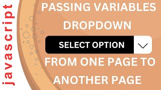 local storage javascript pass dropdown select option value to next page [upl. by Assertal]