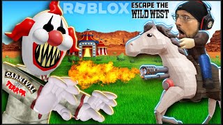 Escaping the Carnival of Terror amp the Wild West in Roblox FGTeeV [upl. by Elysee]