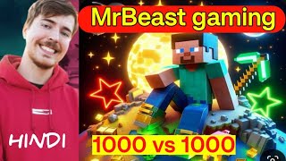 MrBeast gaming l 1000 VS 1000 players war in hindi shortbreak [upl. by Adnaerb499]