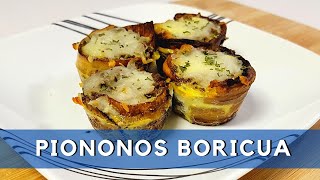 Puerto Rican Pionono Recipe  Plantain Cups Stuffed with Picadillo [upl. by Lorilyn]