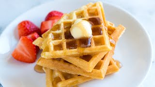 Easy Crispy Waffles Recipe [upl. by Geffner247]