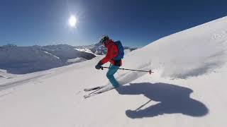 Skiing the powder in La Rosière [upl. by Lilak155]