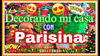 🎄🌟DECORACION CON TELAS PARISINA🎅DECORACIONES CON PARISINADECORANDO MI CASA CON PARISINAnavidad [upl. by Basil]