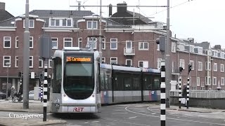 RET Tram 25 op Groene Hilledijk Rotterdam Sandelingplein [upl. by Dlawso528]