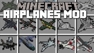 Minecraft PLANE MOD  FLY YOUR OWN AIRLINE CARRIERS AND BLOW THEM UP Minecraft [upl. by Effie]