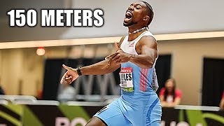 Noah Lyles Vs Usain Bolts 150 Meter World Record  2023 Adidas Atlanta City Games [upl. by Cherin]