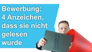 Bewerbung 4 Zeichen dass sie NICHT GELESEN wurde Bewerbung schreiben Absage  M Wehrle [upl. by Yoral]