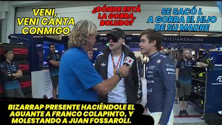 Bizarrap presente haciéndole el aguante a Franco Colapinto y Molestando a Juan Fossaroli F1 radio [upl. by Hadria]