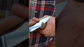 Knife vs Hardwood steel knife blacksmith bushcraft [upl. by Rodrique]