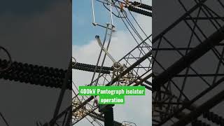 Pantograph isolator manual operation in 400kV RS pantographisolator switchgears electriciti [upl. by Akeenat]