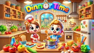 Dinner Time Song  Nursery Rhymes amp Kids Songs  Kindergarten [upl. by Seagrave]