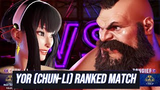 Yor ChunLi Ranked Match  Street Fighter 6 [upl. by Enortna]