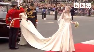 Kate Middletons STUNNING wedding dress  The Royal Wedding  BBC [upl. by Solly]