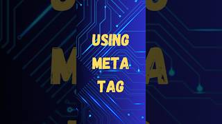 Using Meta Tag In html html meta informationtechnology [upl. by Naened]