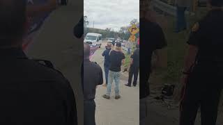 🇺🇸TRUMP Motorcade Smithton PA 092324 Injured Supporter Insisted Standing For Her President [upl. by Bille647]