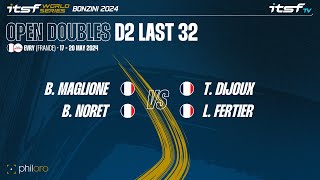 MaglioneNoret vs DijouxFertier  D2 Last 32  ITSF WS Bonzini Open Doubles [upl. by Marlen304]