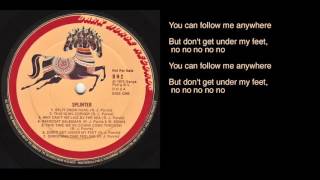 Splinter  Dont Get Under My Feet lyrics  Dark Horse Records promo LP [upl. by Hayman]