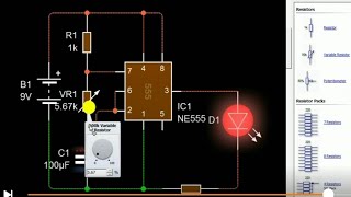 555 timer projects led flashing no 1 [upl. by Ping]