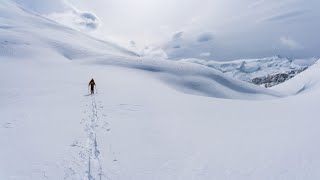 A Ski Tour up Crowfoot Mountain in Banff National Park near the Wapta Icefield [upl. by Ereveneug]