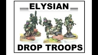 Painting Showcase Elysian Drop Troops Command squad [upl. by Ahseile645]