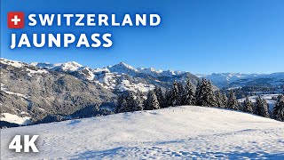 4K SWISS ALPS COVERED IN SNOW  JAUNPASS  SWITZERLAND [upl. by Aivull182]