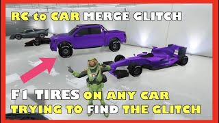 🚨 How To Get F1 WHEELS ON ANY CAR GTA 5 ONLINE CAR To Car MERGE Trying to find the glitch GTA 154 [upl. by Mckeon]