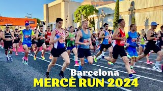 Cursa de la Mercè Bimbo Global Race 2024 in Barcelona Spain  Salida  Start [upl. by Melar]