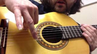 Flamenco guitar technique rasgueado patterns [upl. by Herrle]