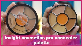 insightcosmetics  how to use insight cosmetics pro concealer palette step by step test amp trail [upl. by Ema]