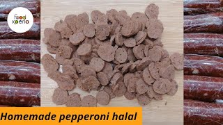 How to make halal pepperonihomemade pepperoni [upl. by Meesaw]