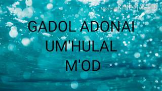 Gadol adonai umhulal mod Hebrew song with lyrics [upl. by Artaed]