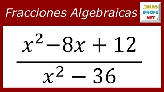 Simplificar fracciones algebraicas  Ej 2 [upl. by Anoyet]