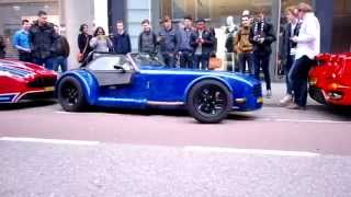 Donkervoort D8 revs madly at Shmee150 fan meet in Amsterdam [upl. by Leahcimnhoj]