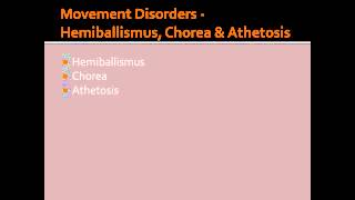 Movement Disorders  Hemiballismus Chorea amp Athetosis [upl. by Seyer381]