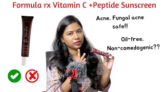 ✅❌ Formula rx Vitamin C  Peptide Watery Gel Sunscreen  Formula rx Sunscreen Review [upl. by Neitsirhc]