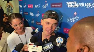 Dodgers postgame Will Smith discusses his game tying home run clinching NL West [upl. by Alameda]