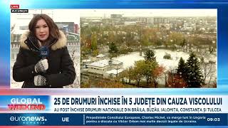 Iarna șia intrat în drepturi drumuri închise accidente și cod roșu de viscol în mai multe județe [upl. by Pirri]