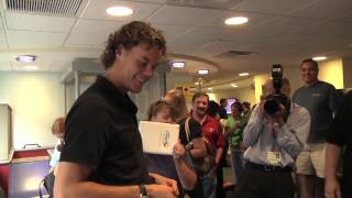 Bruins Goalie Tuukka Rask Visits DanaFarber Cancer Institute [upl. by Kenn]