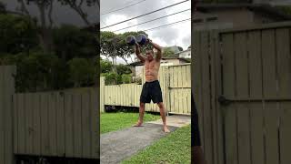 FitPro Hawaii Workout Double 20 kg Kettlebell Swings  Push Ups  January 19 2021 531 pm [upl. by Mercorr]