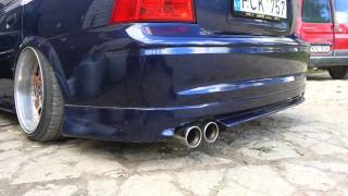 Opel Vectra b 30 V6 60mm exhaust one resonator and quotmufflex 6quot [upl. by Siusan]