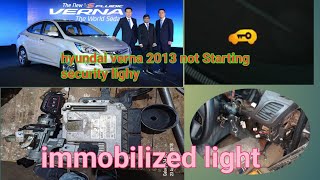 Hyundai Verna Car Not starting prblam of immobilizer light not on  Verna car not starting [upl. by Ynaitirb826]