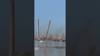 4 chimneys demo at the same time [upl. by Kolodgie]