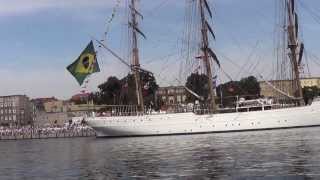 Cisne Branco leaves The Tall Ship Races 2013 [upl. by Ahsitan]