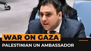 Palestinian UN ambassador calls out Security Council inaction  AJ Shorts [upl. by Malorie519]