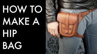 How to Make a Leather Hip Bag  Tutorial and Pattern Download [upl. by Suirada]