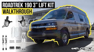 Ultimate Chevrolet Express Camper Van Build  Roadtrek 190 Popular 3quot Suspension Lift Kit [upl. by Scriven]