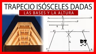 ⚡Trapecio isósceles dadas las bases y la altura ⚡ Dibujo técnico paso a paso [upl. by Solley391]