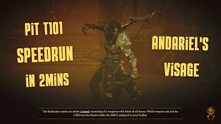 Diablo 4  Andariels Visage Rogue  101 Pit Speedrun in 2 mins [upl. by Matthiew]