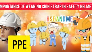 Importance of wearing chin strap in safety helmet hse constructionsafetyhardhatppe [upl. by Fotzsyzrk]